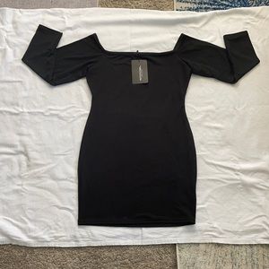 Black Bardot Bodycon Dress